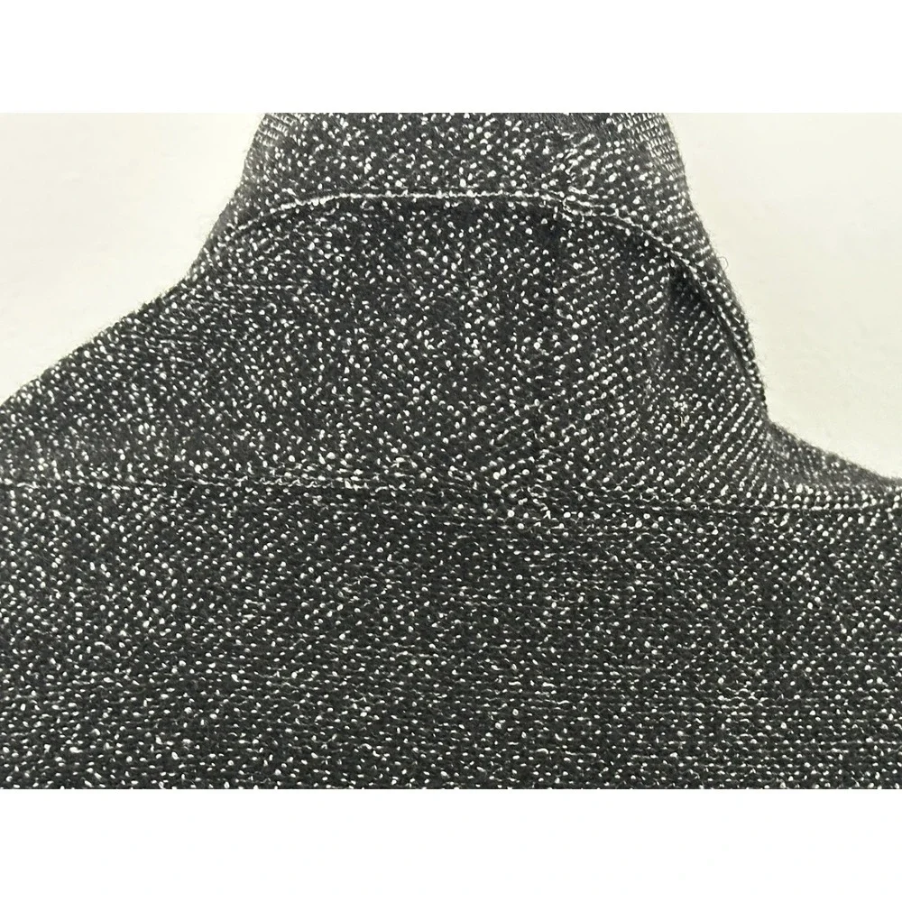 Eileen Fisher Black Speckled Tunic 2 Pockets ‎ Longsleeve Tunic Top SP